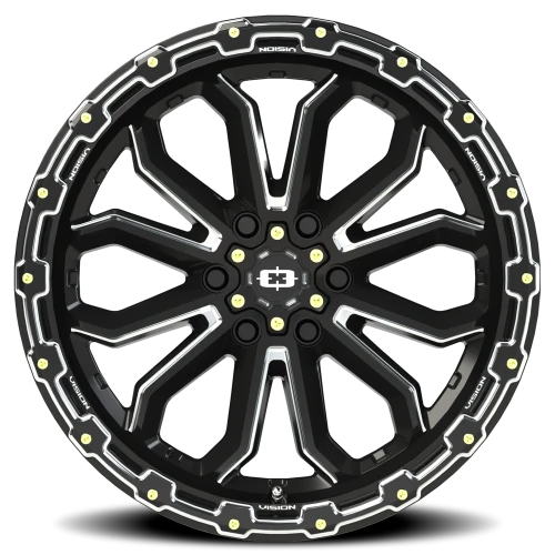 Vision 405 18x9 +12 6x120mm 67.1mm Gloss Black Milled Spoke