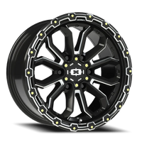Vision 405 18x9 +12 6x139.7mm 106.2mm Gloss Black Milled Spoke
