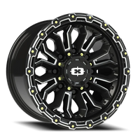 Vision 405 17x9 +12 8x165.1mm 125.2mm Gloss Black Milled Spoke