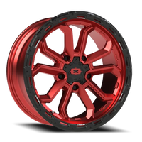 Vision 405 20x9 -12 5x139.7mm 108mm Gloss Red Black Lip
