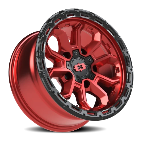 Vision 405 16x8 +0 5x127mm 78.1mm Gloss Red Black Lip