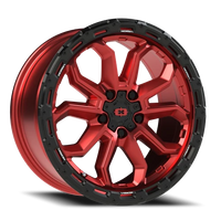 Vision 405 17x8 +30 5x114.3mm 76.1mm Gloss Red Black Lip