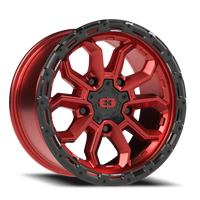 Vision 405 17x9 +12 5x150mm 110.2mm Gloss Red Black Lip