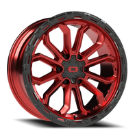 Vision 405 20x9 +12 6x135mm 87.1mm Gloss Red Black Lip