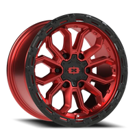 Vision 405 17x9 +12 6x135mm 87.1mm Gloss Red Black Lip