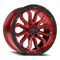 Vision 405 18x9 +12 6x120mm Gloss Red Black Lip