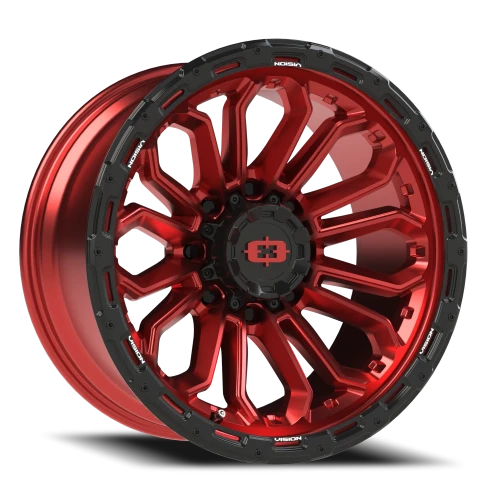 Vision 405 20x10 -25 8x165.1mm 125.2mm Gloss Red Black Lip