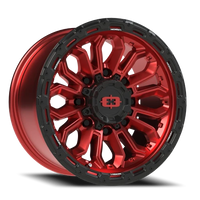 Vision 405 17x9 +12 8x170mm 125.2mm Gloss Red Black Lip