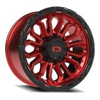 Vision 405 18x9 -12 8x165.1mm 125.2mm Gloss Red Black Lip