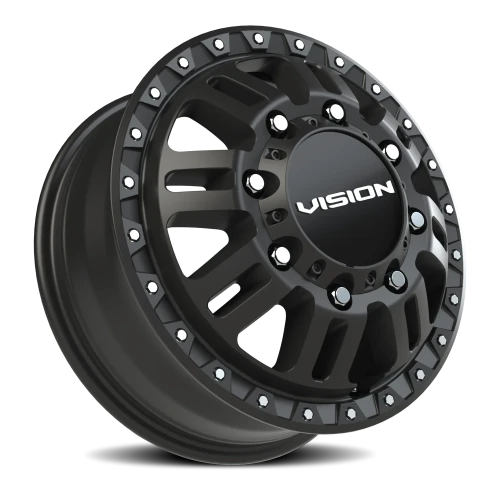 Vision 408 17x6.5 +121 8x165.1mm 125.2mm Satin Black