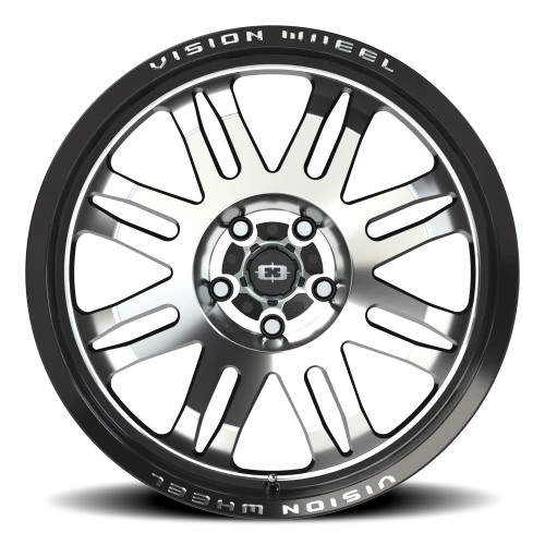 Vision 409 20x9.5 -18 5x127mm 78.1mm Gloss Black Machined Face