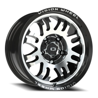 Vision 409 17x8.5 +0 5x150mm 110mm Gloss Black Machined Face