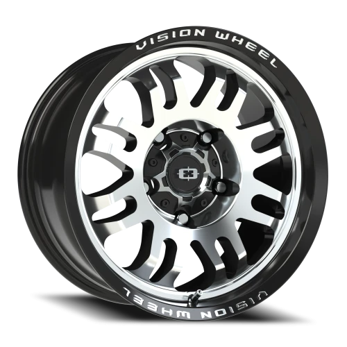 Vision 409 17x8.5 +0 5x150mm 110mm Gloss Black Machined Face