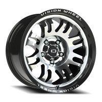 Vision 409 17x9.5 -18 5x127mm 78.1mm Gloss Black Machined Face