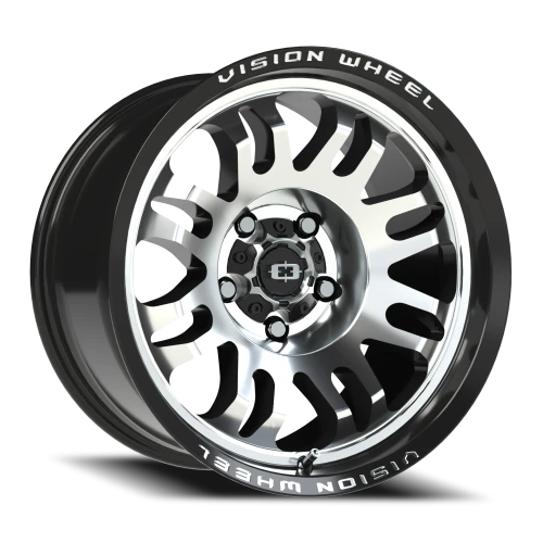 Vision 409 17x9.5 -18 5x127mm 78.1mm Gloss Black Machined Face