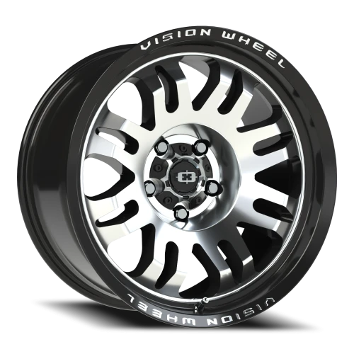 Vision 409 18x9.5 -18 5x127mm 78.1mm Gloss Black Machined Face