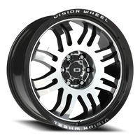 Vision 409 20x9 +12 6x139.7mm 110mm Gloss Black Machined Face