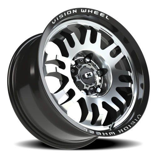 Vision 409 17x8.5 +0 6x139.7mm 110mm Gloss Black Machined Face