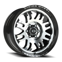 Vision 409 17x8.5 +0 6x114.3mm 71.5mm Gloss Black Machined Face