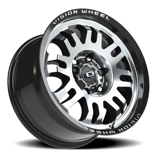 Vision 409 17x9 +12 6x135mm 87.1mm Gloss Black Machined Face