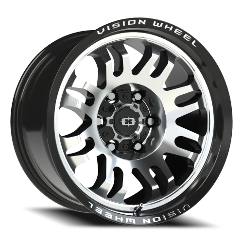 Vision 409 17x9.5 -18 6x139.7mm 110mm Gloss Black Machined Face