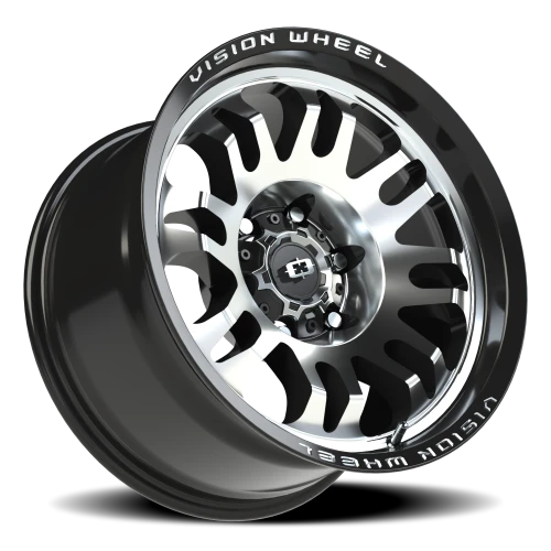 Vision 409 17x9.5 -18 6x139.7mm 110mm Gloss Black Machined Face