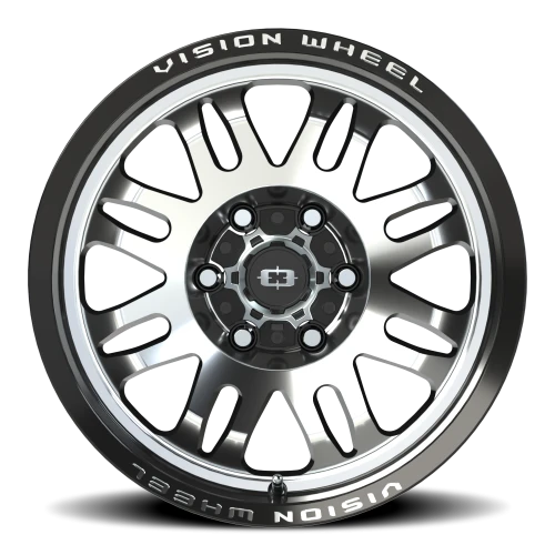 Vision 409 17x9.5 -18 6x139.7mm 110mm Gloss Black Machined Face