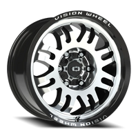 Vision 409 17x9 +12 6x139.7mm 110mm Gloss Black Machined Face