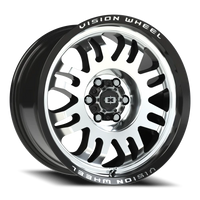Vision 409 17x9 +12 6x114.3mm 71.5mm Gloss Black Machined Face