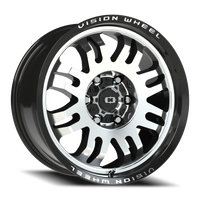 Vision 409 18x8.5 +0 6x139.7mm 110mm Gloss Black Machined Face