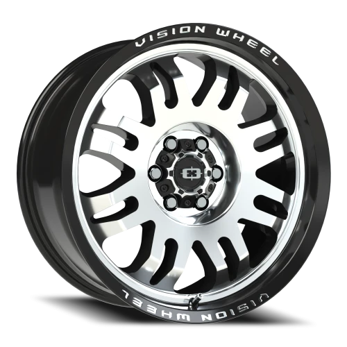 Vision 409 18x8.5 +0 6x114.3mm 71.5mm Gloss Black Machined Face