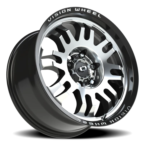 Vision 409 18x9 +12 6x139.7mm 110mm Gloss Black Machined Face