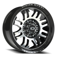Vision 409 20x9.5 +12 8x165.1mm 125.1mm Gloss Black Machined Face