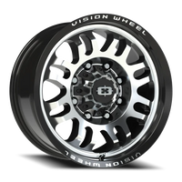Vision 409 18x9 +12 8x180mm 124.1mm Gloss Black Machined Face