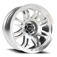 Vision 409 20x9.5 -18 5x127mm 78.1mm Machined Silver Black Center Cap-Milled Machined Cap