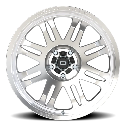 Vision 409 20x9.5 -18 5x127mm 78.1mm Machined Silver Black Center Cap-Milled Machined Cap