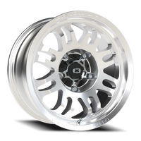 Vision 409 17x8.5 +0 5x150mm 110mm Machined Silver Black Center Cap-Milled Machined Cap