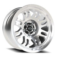 Vision 409 17x9.5 -18 5x127mm 78.1mm Machined Silver Black Center Cap-Milled Machined Cap