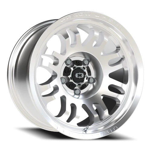 Vision 409 17x9.5 -18 5x127mm 78.1mm Machined Silver Black Center Cap-Milled Machined Cap