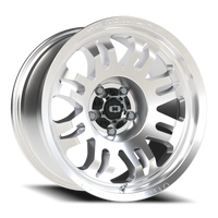 Vision 409 18x9.5 -18 5x127mm 78.1mm Machined Silver Black Center Cap-Milled Machined Cap