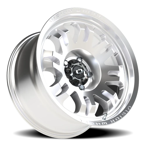 Vision 409 18x9.5 -18 5x127mm 78.1mm Machined Silver Black Center Cap-Milled Machined Cap