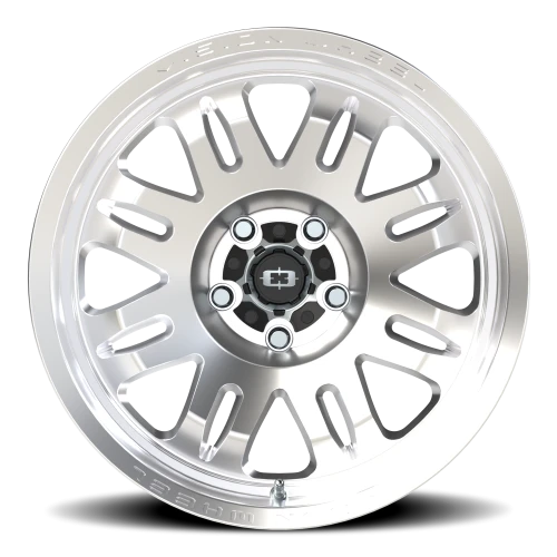 Vision 409 18x9.5 -18 5x127mm 78.1mm Machined Silver Black Center Cap-Milled Machined Cap