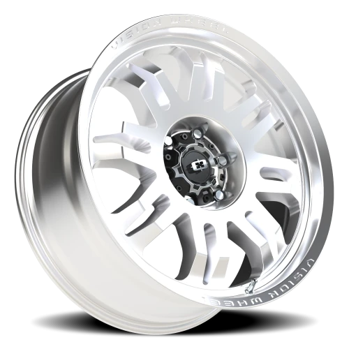 Vision 409 20x9 +12 6x135mm 87.1mm Machined Silver Black Center Cap-Milled Machined Cap