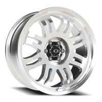 Vision 409 20x9 +12 6x120mm 67.1mm Machined Silver Black Center Cap-Milled Machined Cap