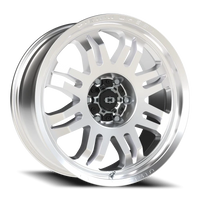 Vision 409 20x9 +12 6x139.7mm 110mm Machined Silver Black Center Cap-Milled Machined Cap