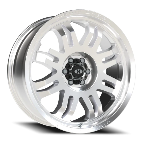 Vision 409 20x9 +12 6x114.3mm 71.5mm Machined Silver Black Center Cap-Milled Machined Cap