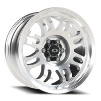 Vision 409 17x8.5 +0 6x114.3mm 71.5mm Machined Silver Black Center Cap-Milled Machined Cap