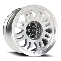 Vision 409 17x9 +12 6x139.7mm 110mm Machined Silver Black Center Cap-Milled Machined Cap