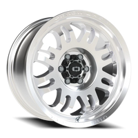 Vision 409 17x9 +12 6x114.3mm 71.5mm Machined Silver Black Center Cap-Milled Machined Cap
