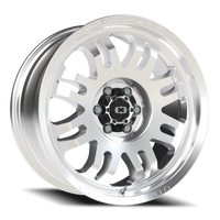 Vision 409 18x8.5 +0 6x114.3mm 71.5mm Machined Silver Black Center Cap-Milled Machined Cap